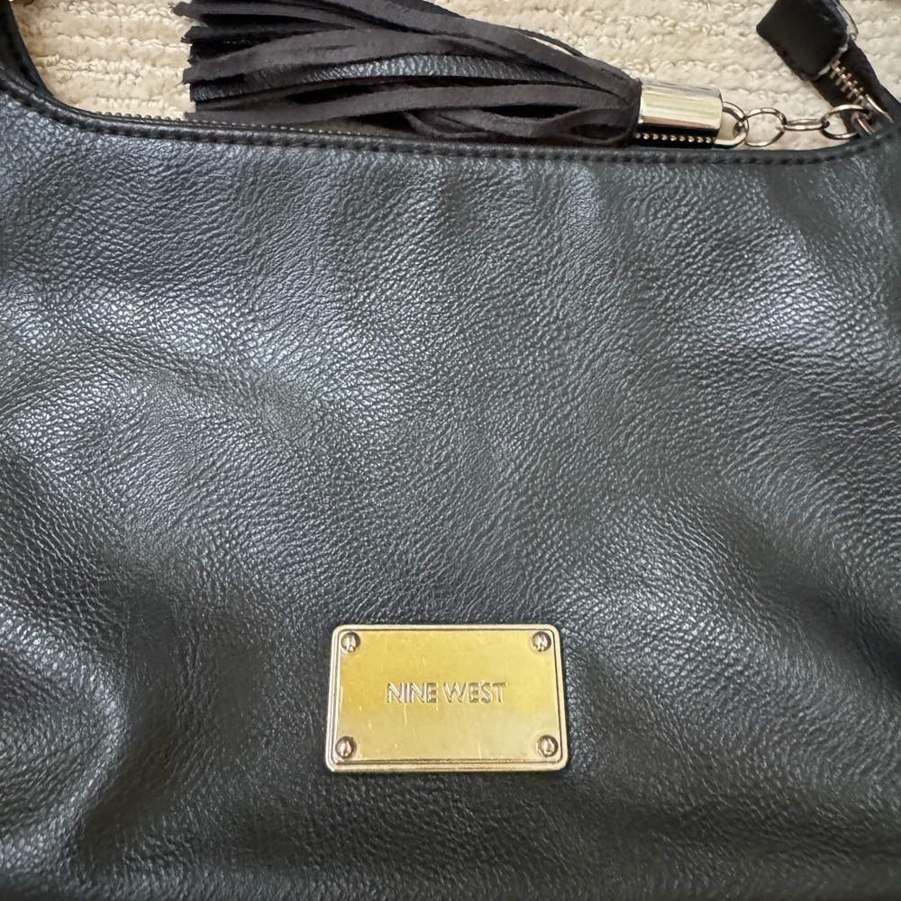 Nine West Black Leather Shoulder Bag - Picture 2 of 7